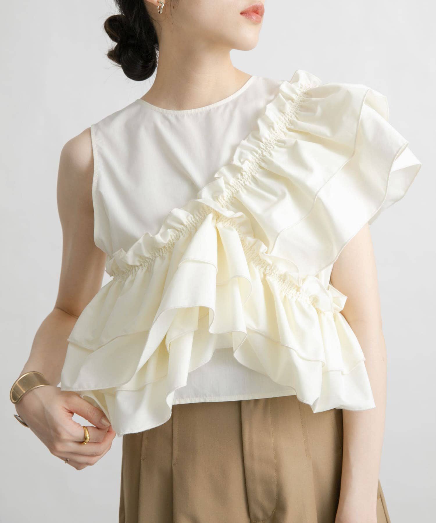  「マルチWAYクロスフリルブラウス」|シャツ・ブラウス|