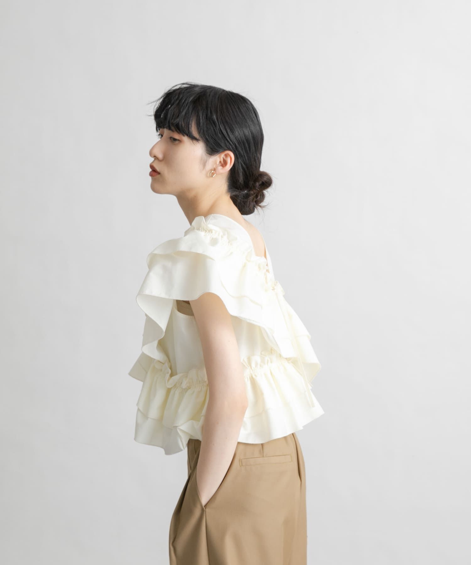  「マルチWAYクロスフリルブラウス」|シャツ・ブラウス|