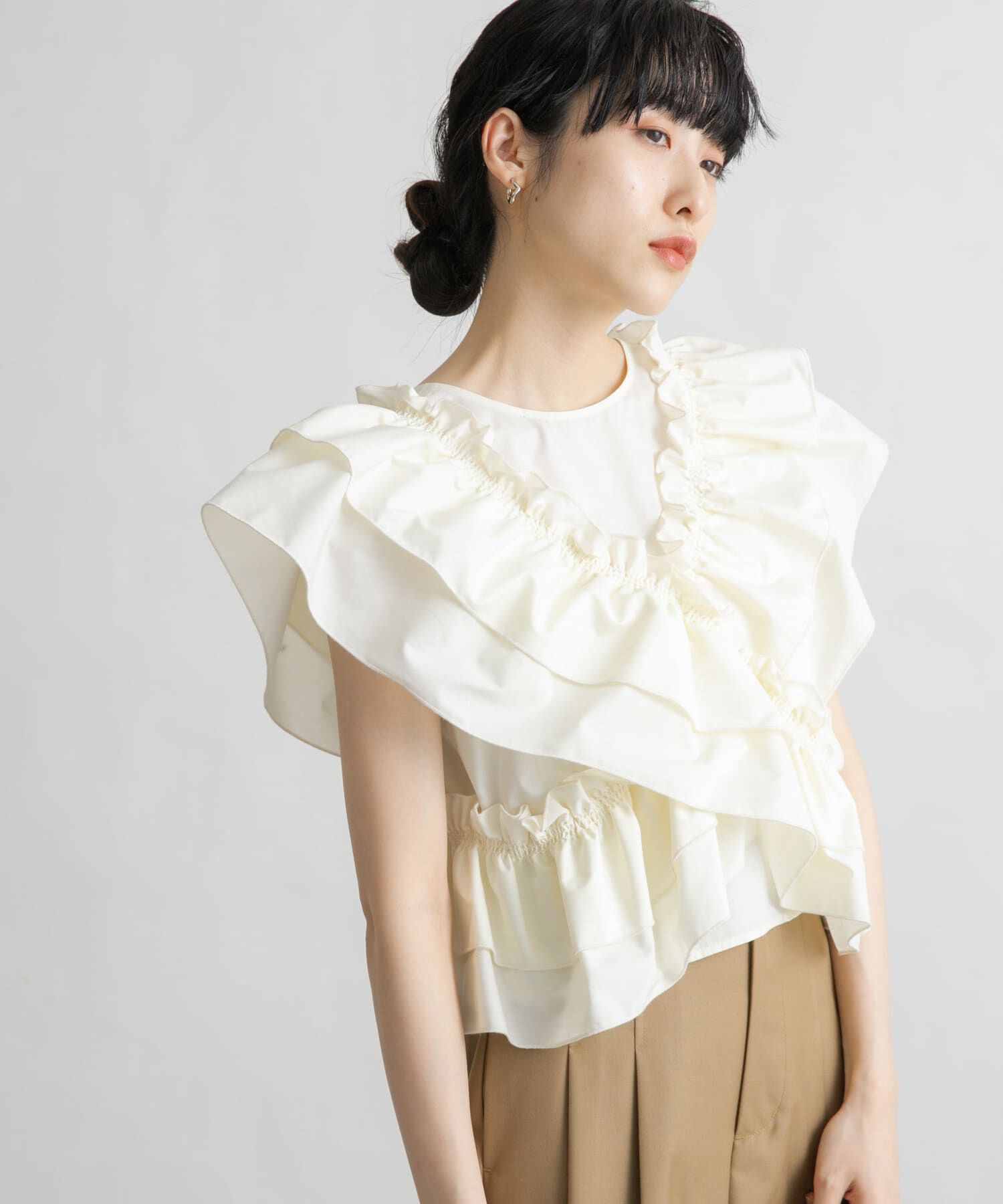  「マルチWAYクロスフリルブラウス」|シャツ・ブラウス|