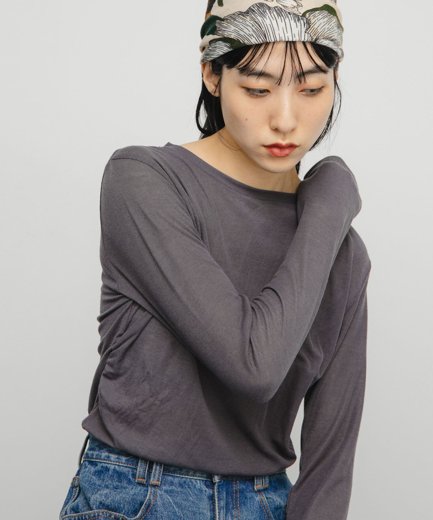  「シアーリブデザインカットソー」|Tシャツ・カットソー|