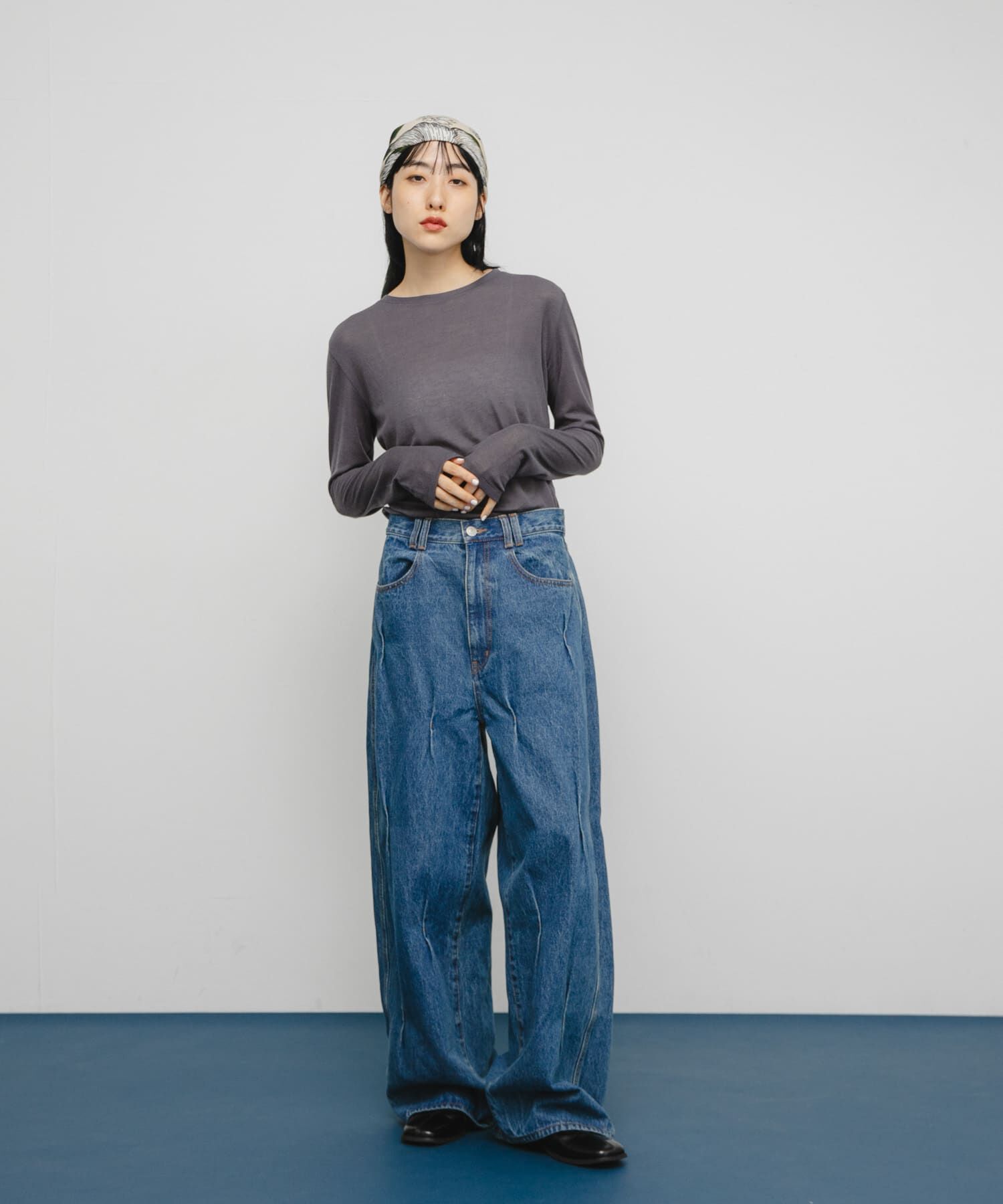  「シアーリブデザインカットソー」|Tシャツ・カットソー|