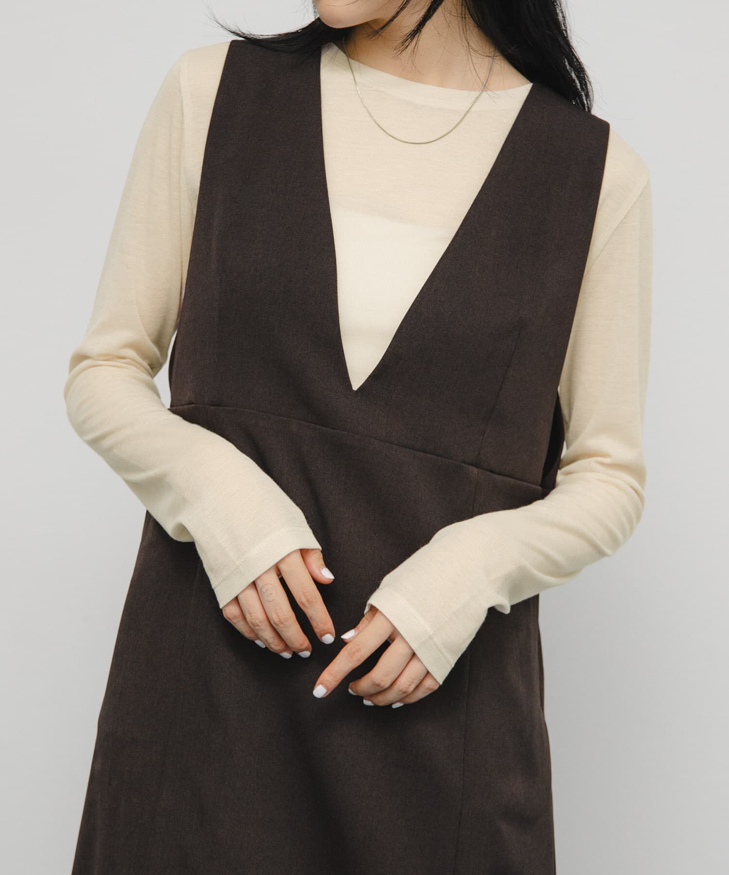  「シアーリブデザインカットソー」|Tシャツ・カットソー|ライトベージュ