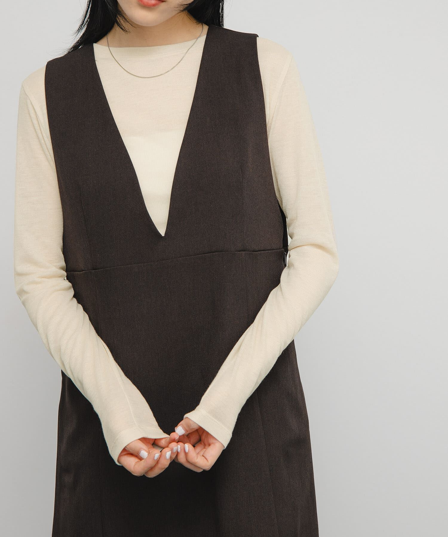  「シアーリブデザインカットソー」|Tシャツ・カットソー|