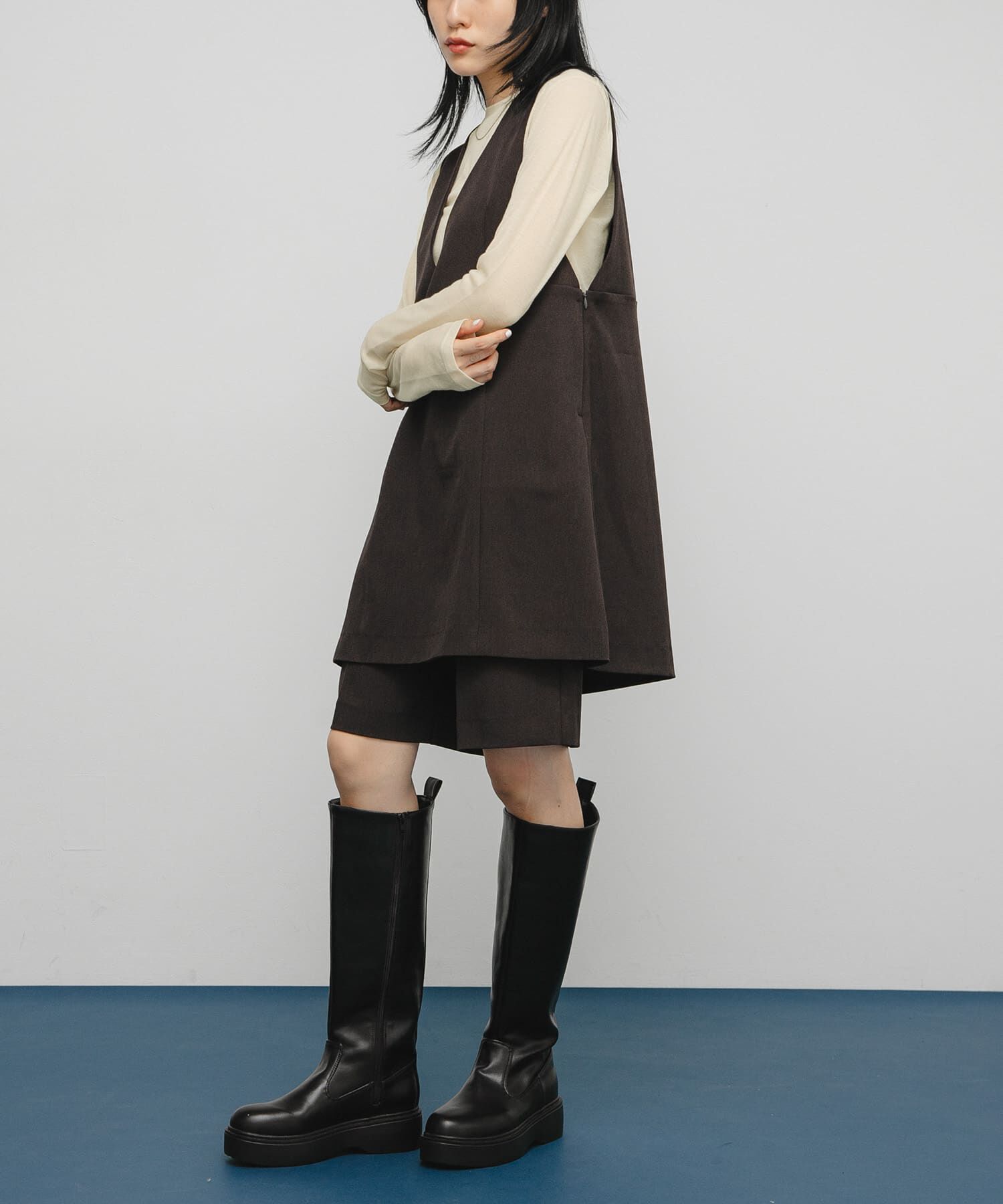  「シアーリブデザインカットソー」|Tシャツ・カットソー|