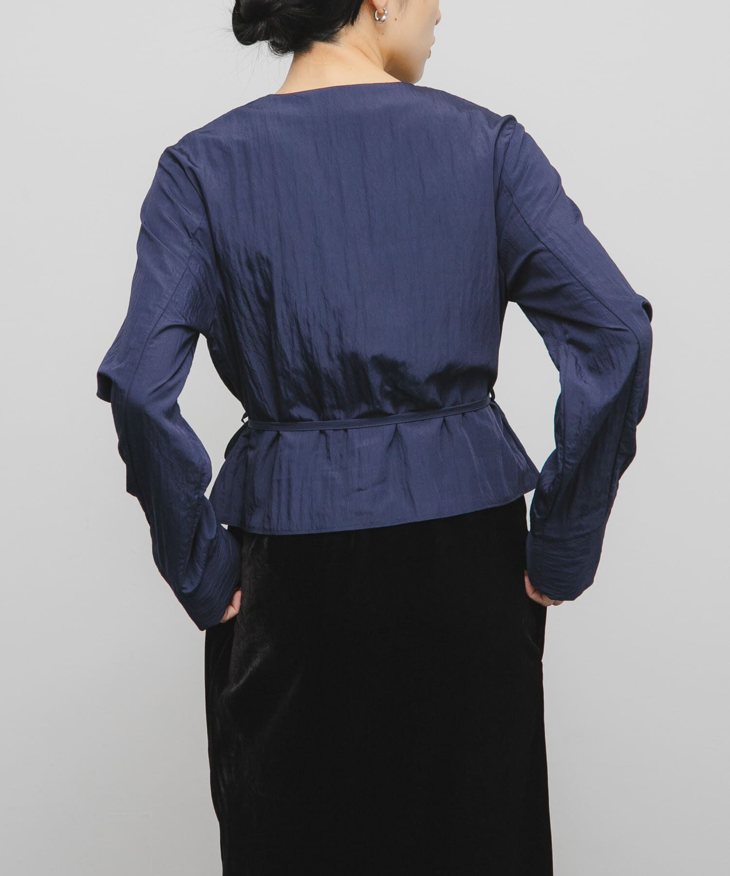  「ピンタックVネックブラウス」|シャツ・ブラウス|