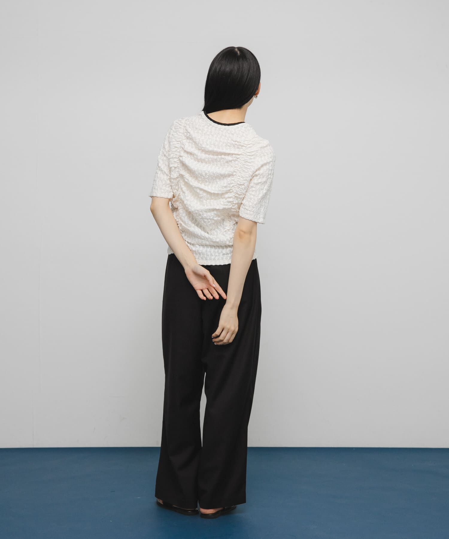  「シャーリングホックトップス」|Tシャツ・カットソー|