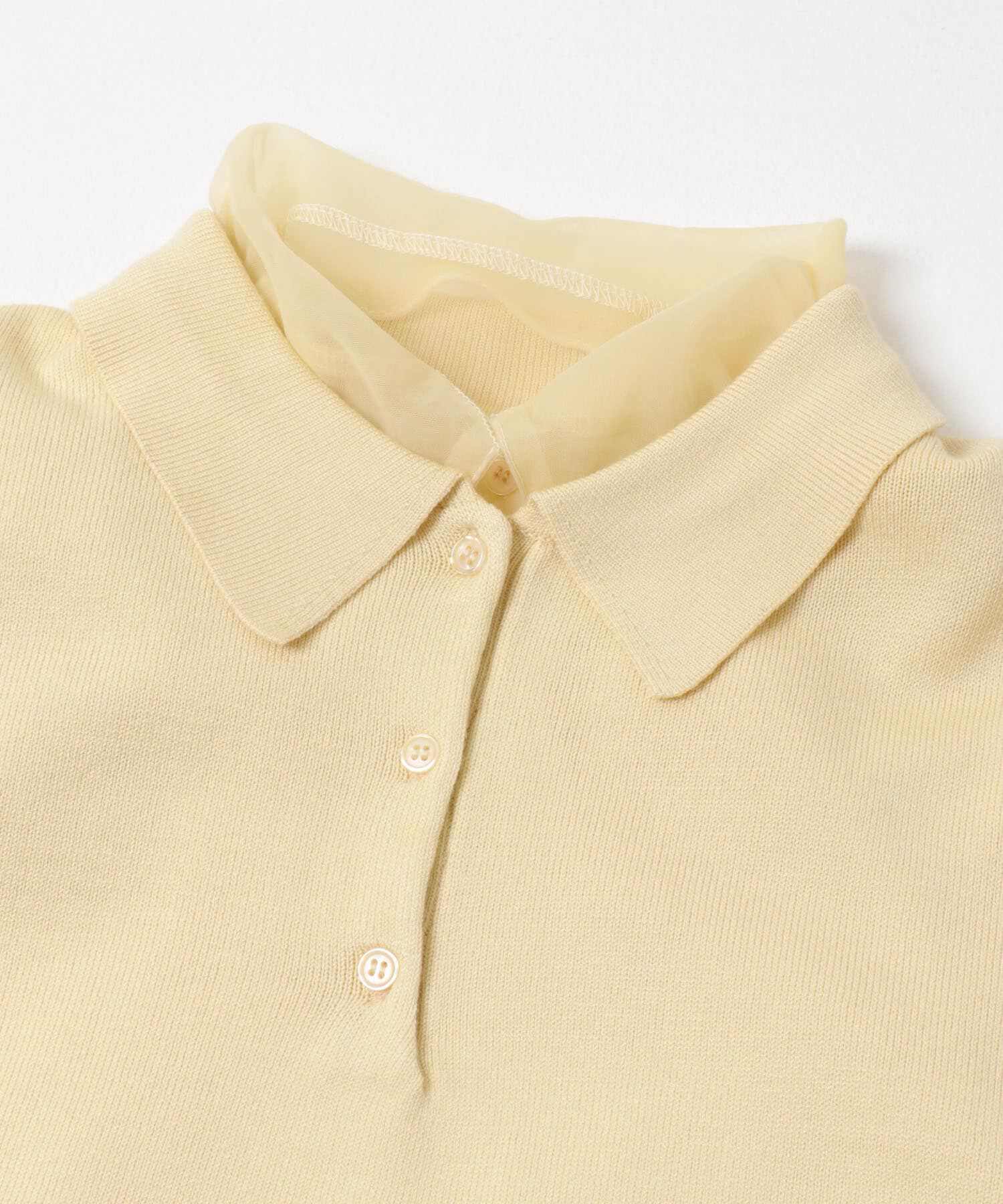  「チュールレイヤードニットシャツ」|ニット・セーター|