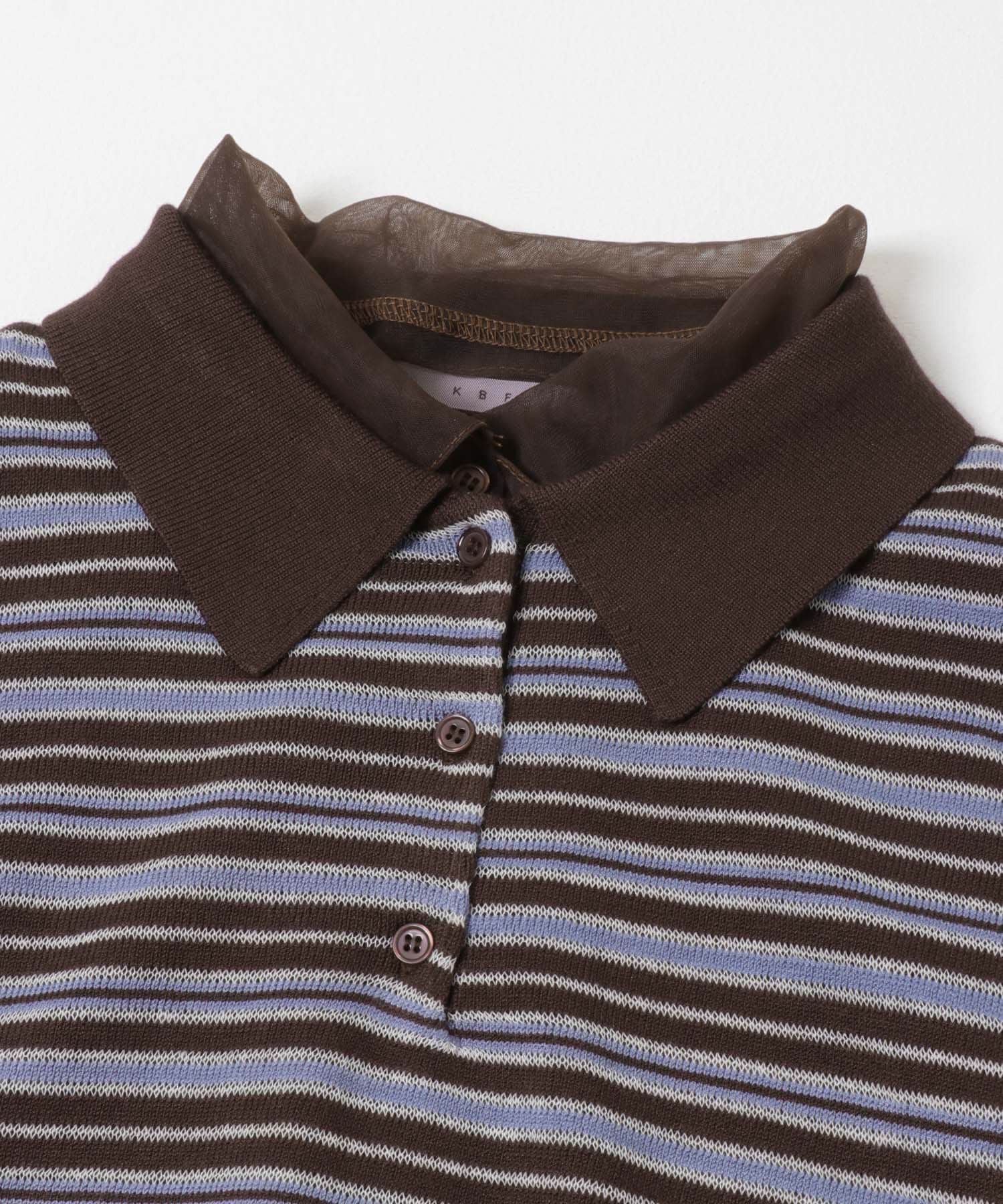  「チュールレイヤードニットシャツ」|ニット・セーター|