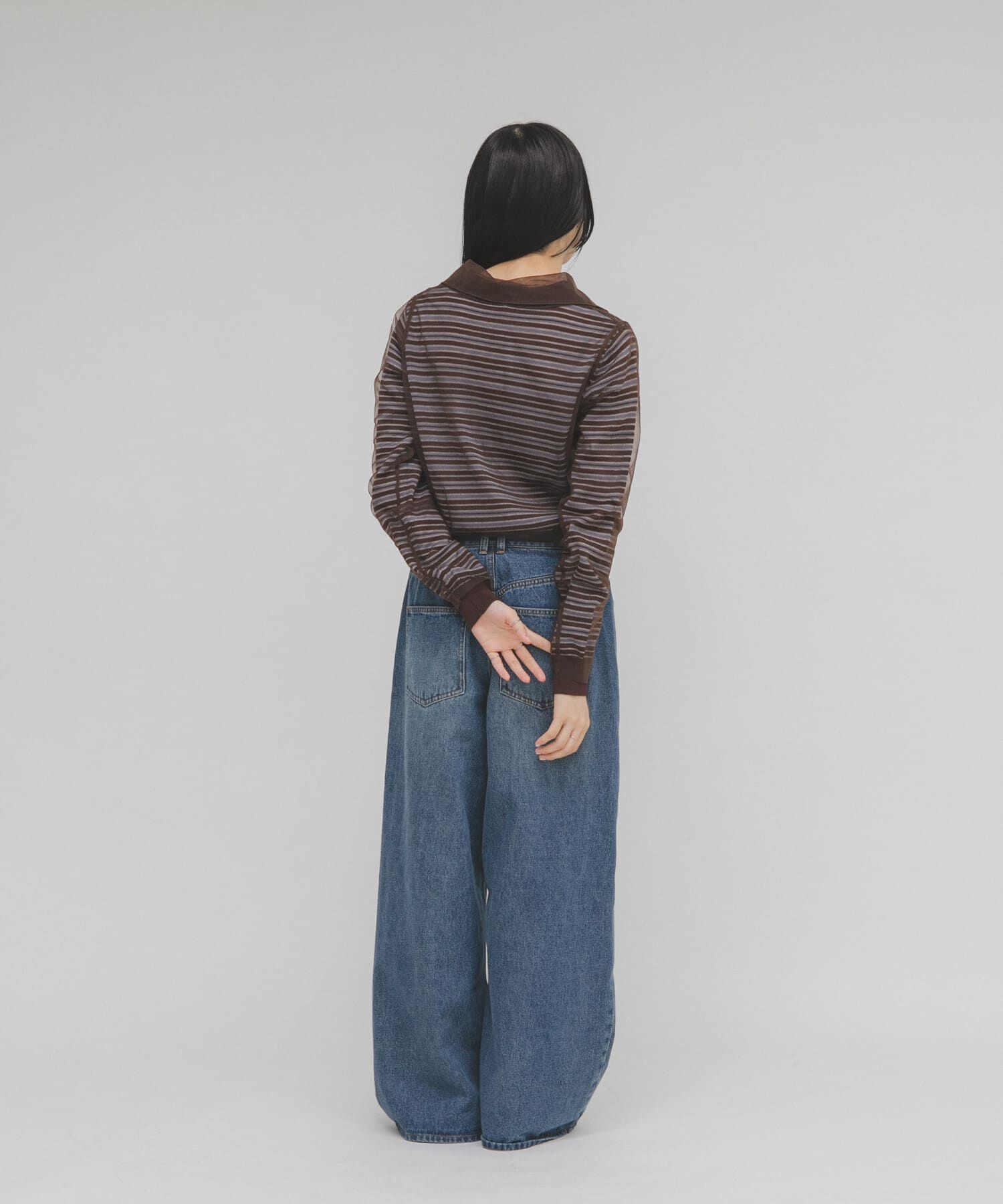  「チュールレイヤードニットシャツ」|ニット・セーター|