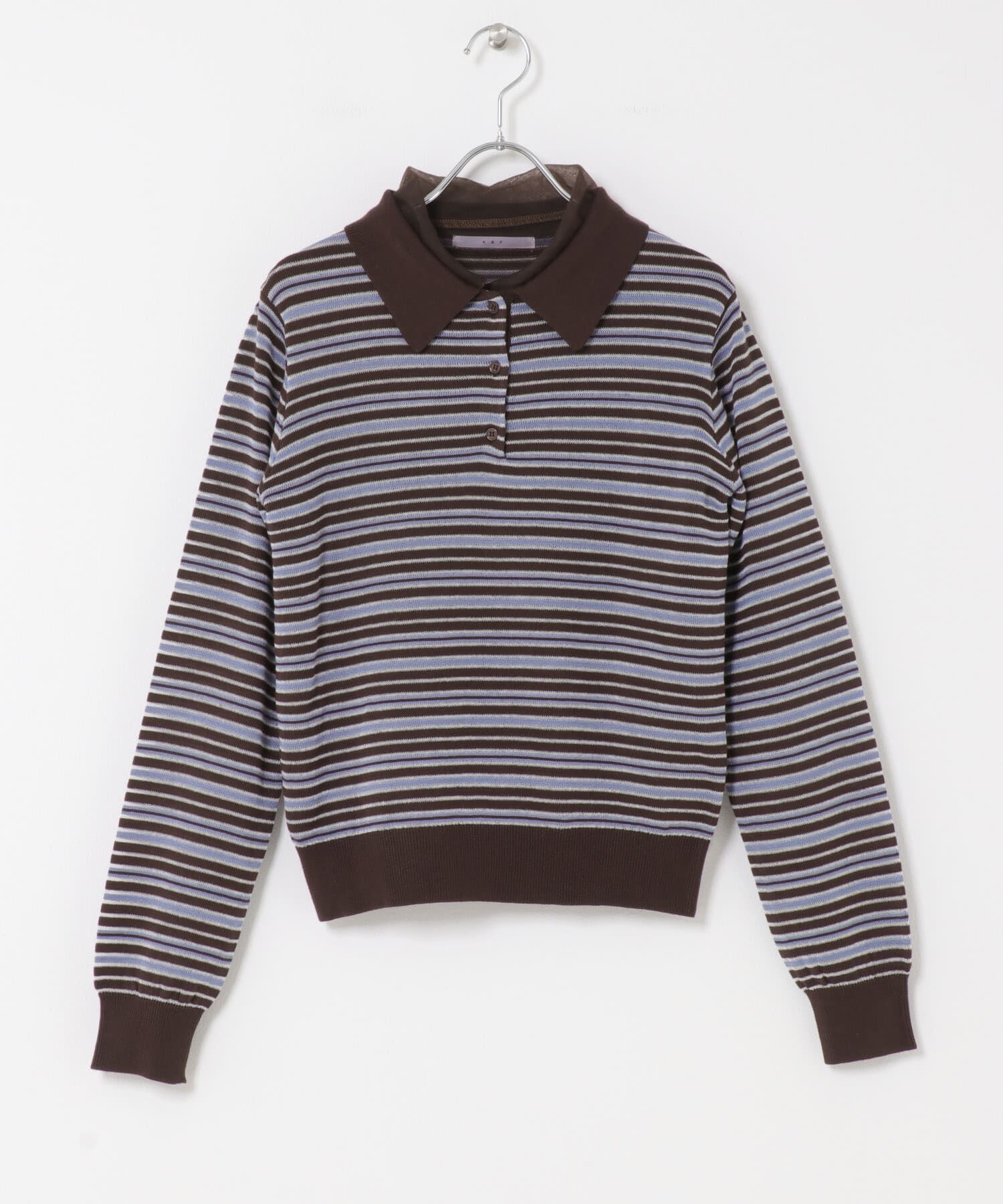  「チュールレイヤードニットシャツ」|ニット・セーター|