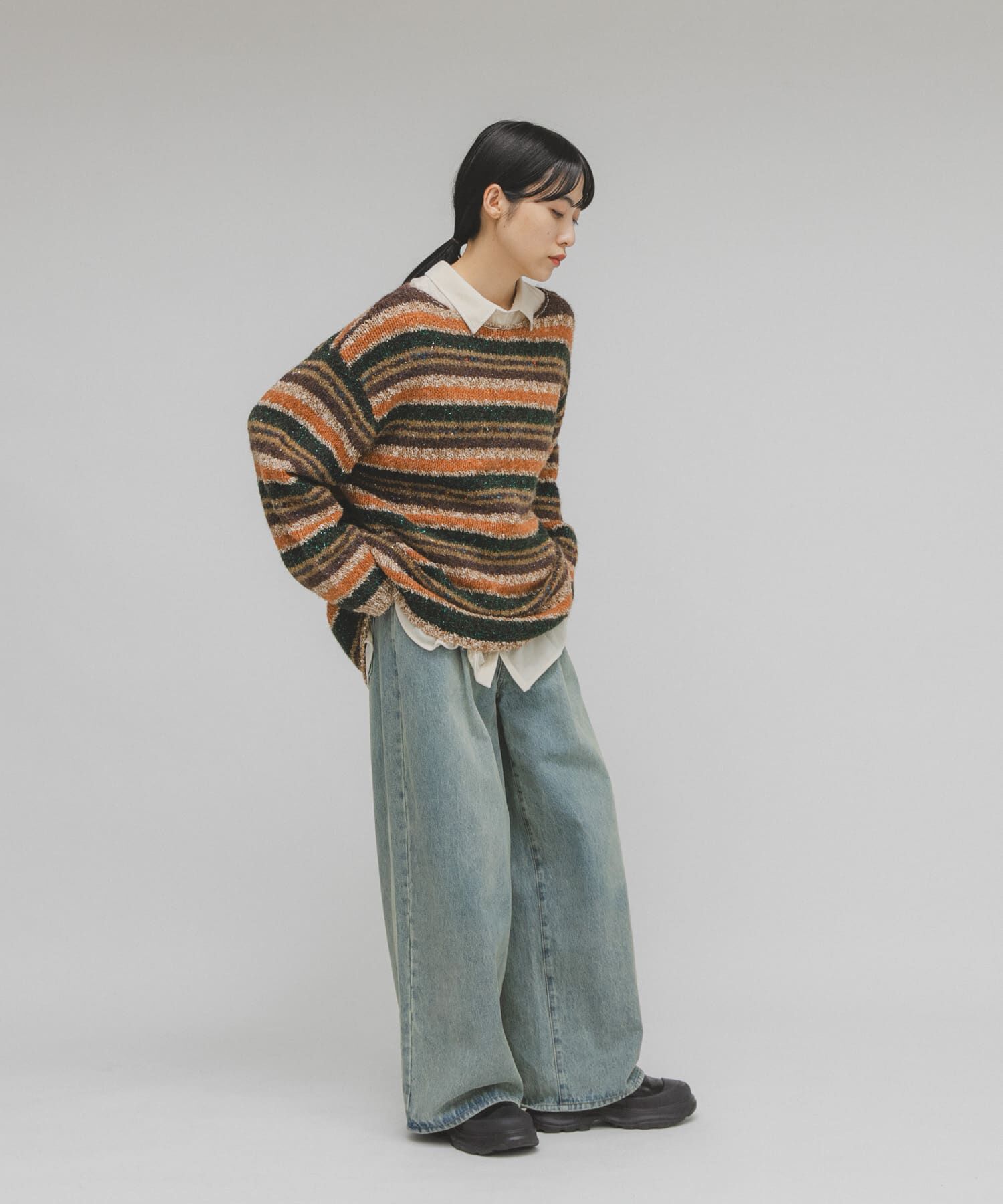  「マルチボーダールーズニット」|ニット・セーター|
