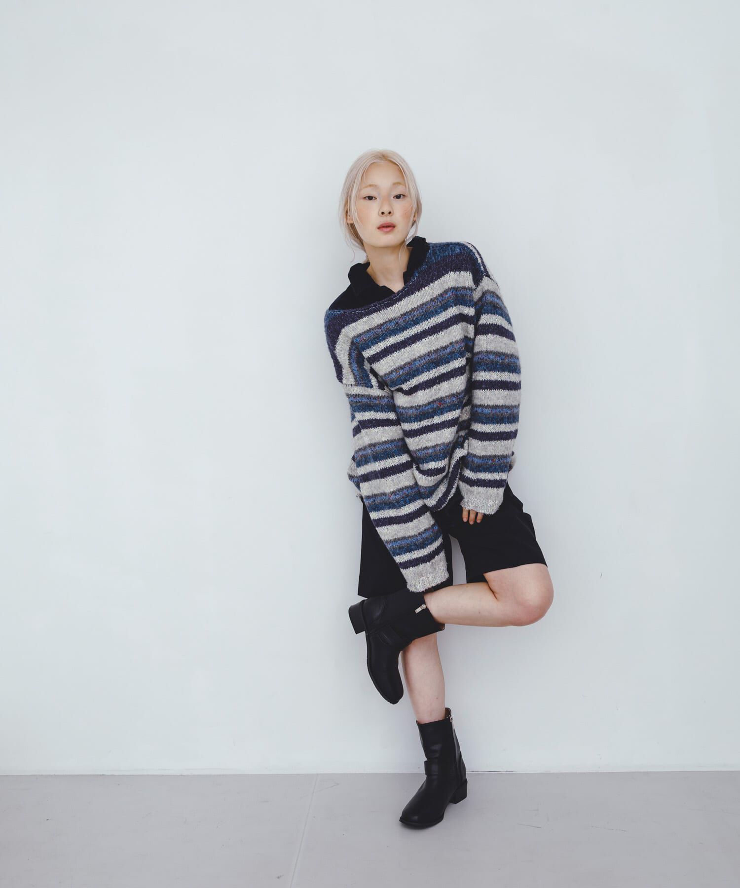  「マルチボーダールーズニット」|ニット・セーター|