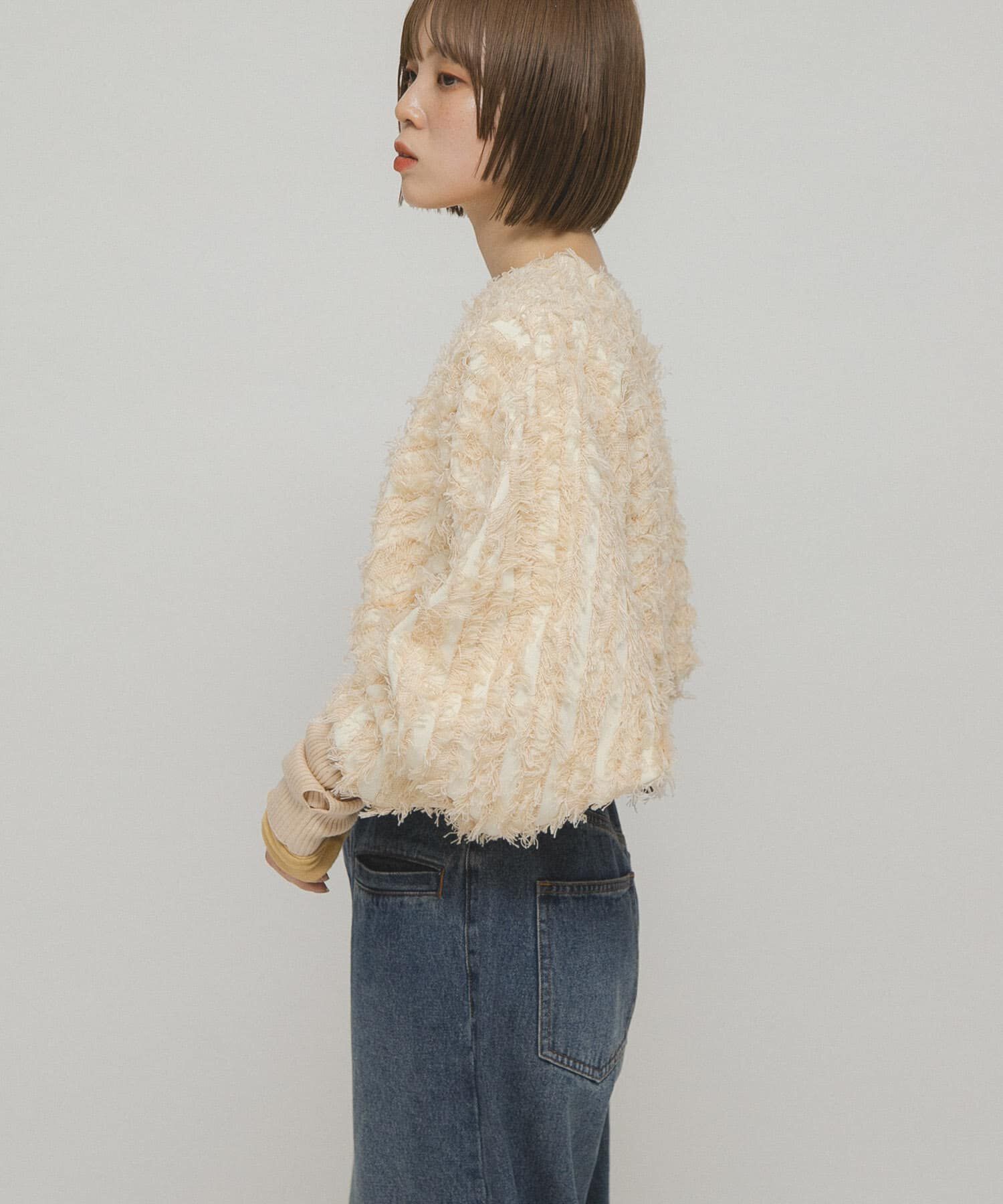  「2WAYフリンジカーディガン」|カーディガン|