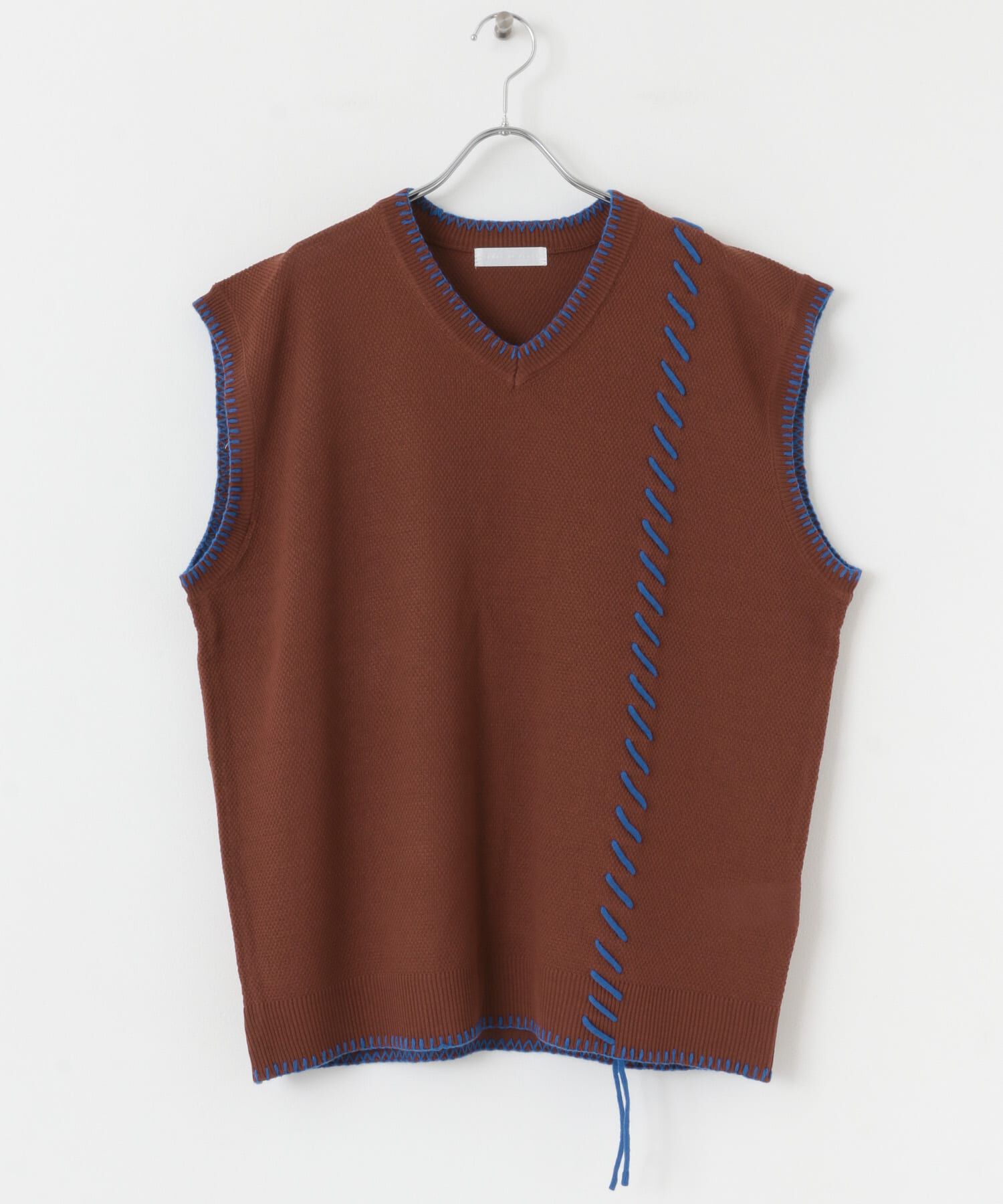 SENSE OF PLACE by URBAN RESEARCH「ブランケットステッチVネックベスト」|ベスト・ジレ|