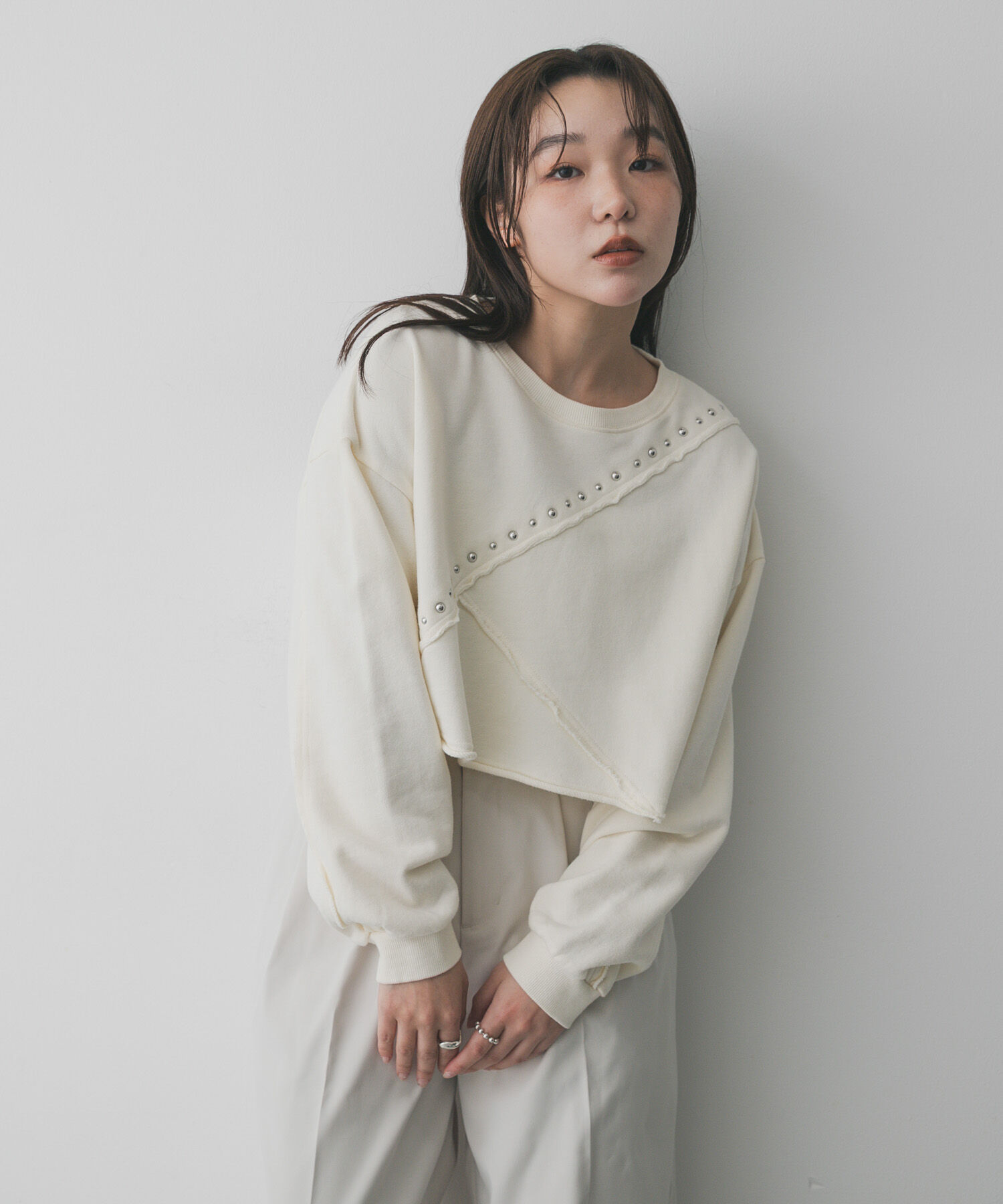 SENSE OF PLACE by URBAN RESEARCH「スタッズピグメントカットトップ」|スウェット・ジャージ|