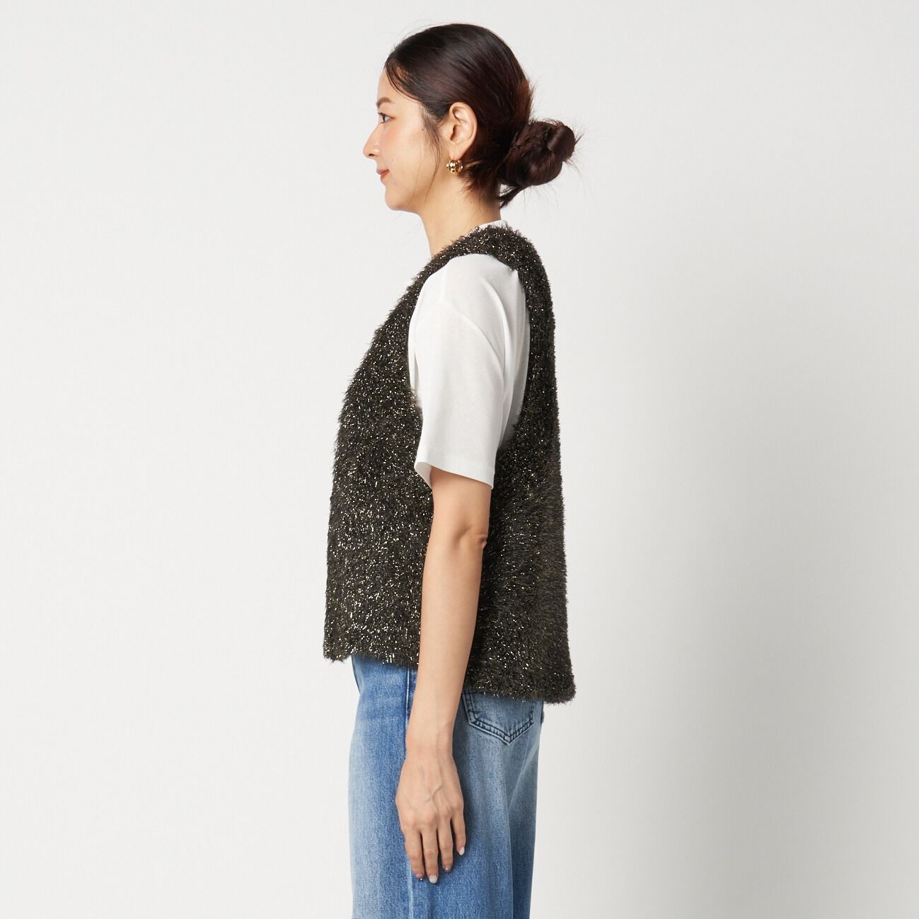 HELIOPOLE「HELIOPOLE GLITTER KNIT GILET」|ニット・セーター|
