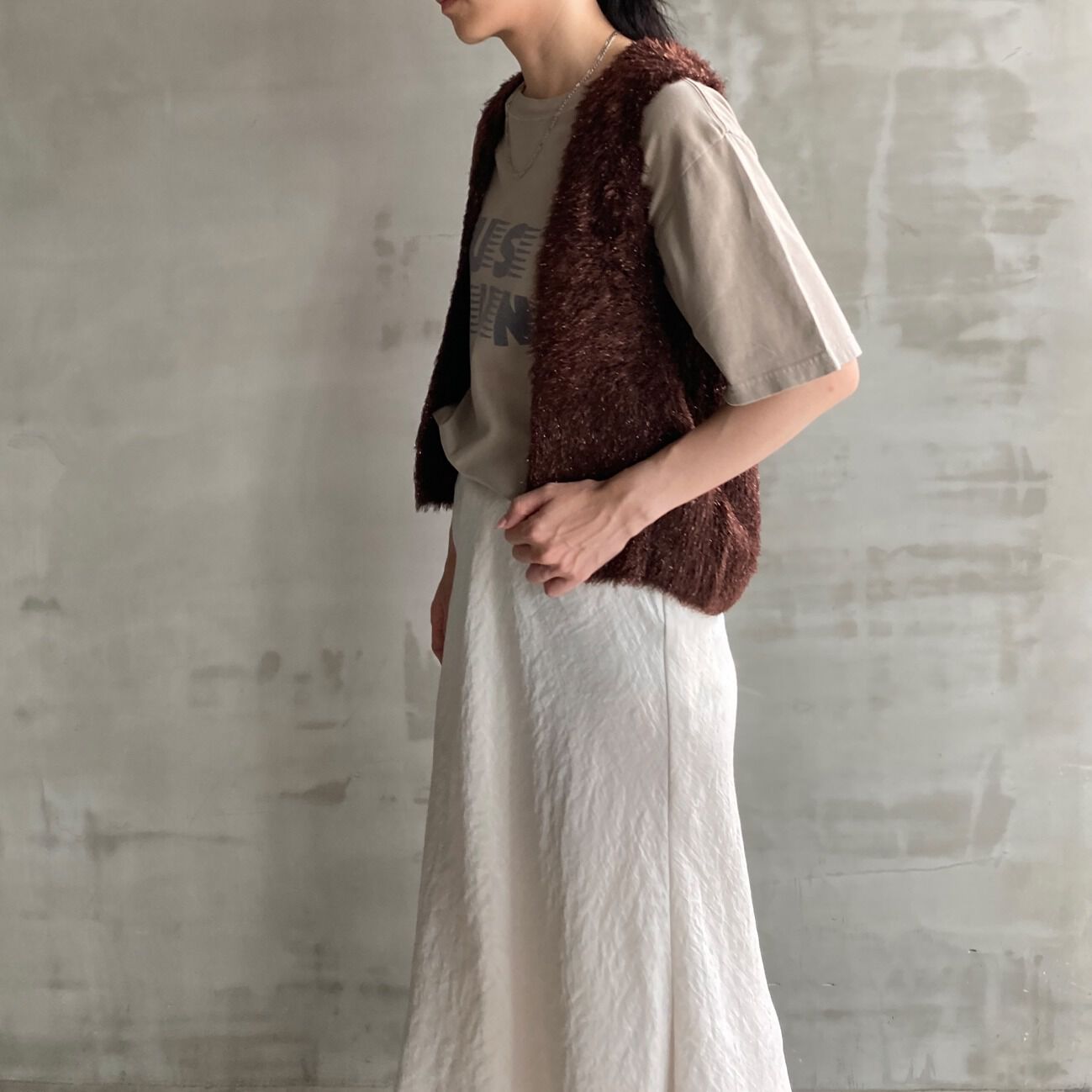 HELIOPOLE「HELIOPOLE GLITTER KNIT GILET」|ニット・セーター|