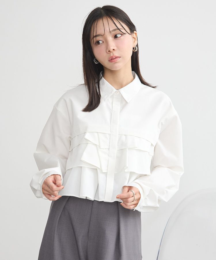 earth music&ecology「ティアードショートシャツ」|シャツ・ブラウス|