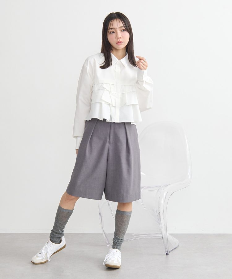 earth music&ecology「ティアードショートシャツ」|シャツ・ブラウス|