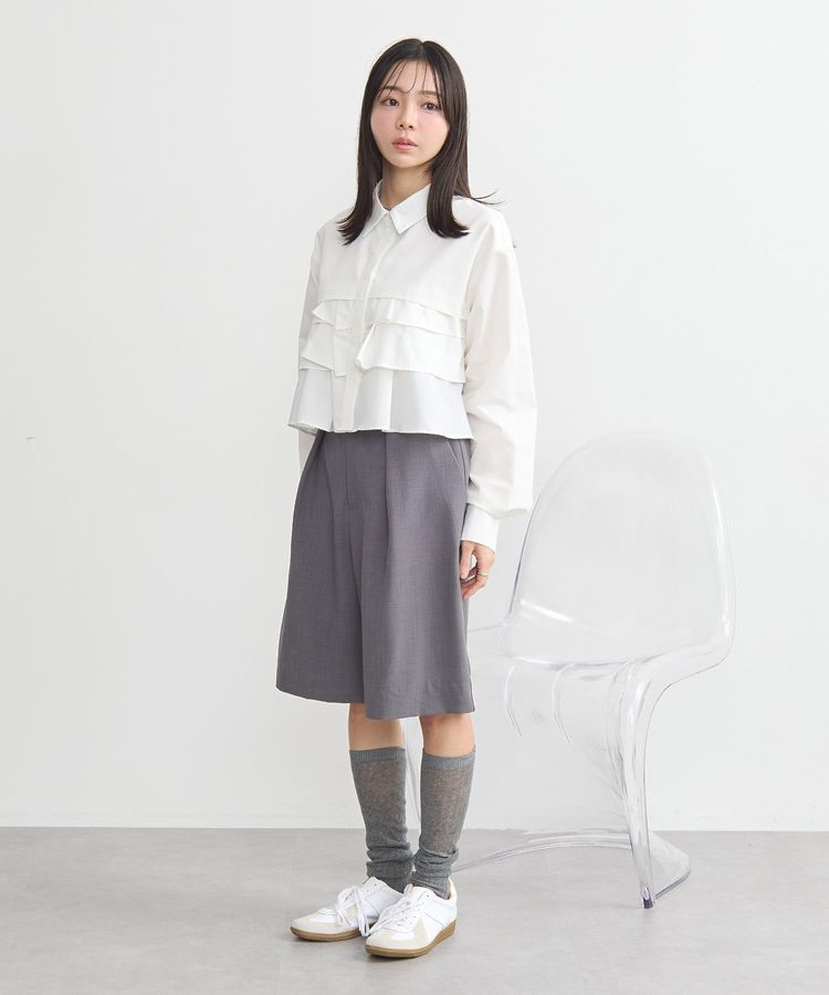 earth music&ecology「ティアードショートシャツ」|シャツ・ブラウス|