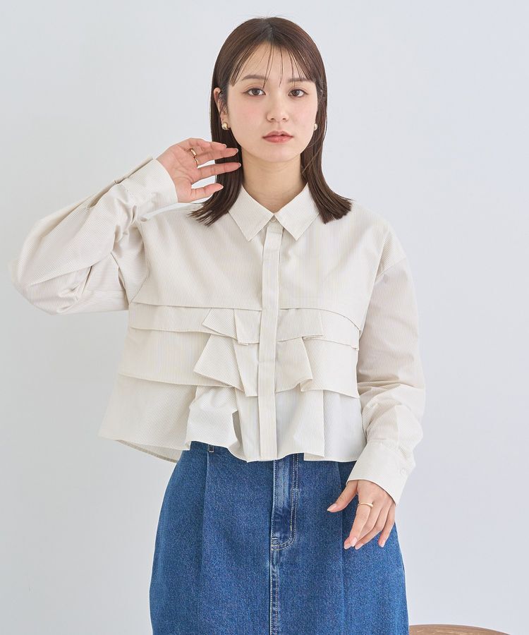 earth music&ecology「ティアードショートシャツ」|シャツ・ブラウス|