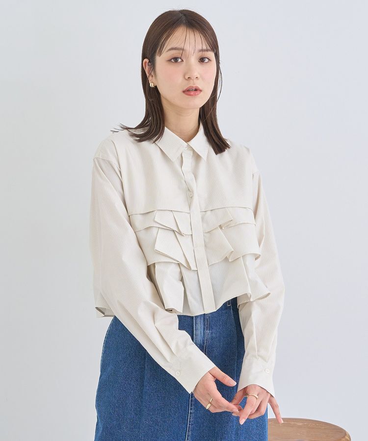 earth music&ecology「ティアードショートシャツ」|シャツ・ブラウス|