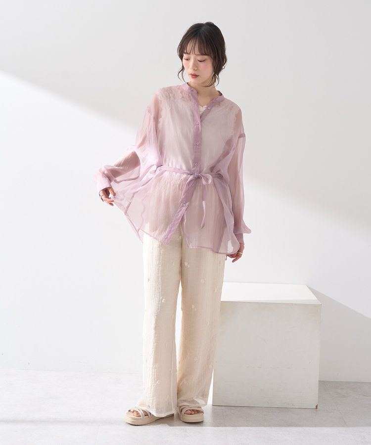 earth music&ecology「ウエストベルトシアーシャツ」|シャツ・ブラウス|