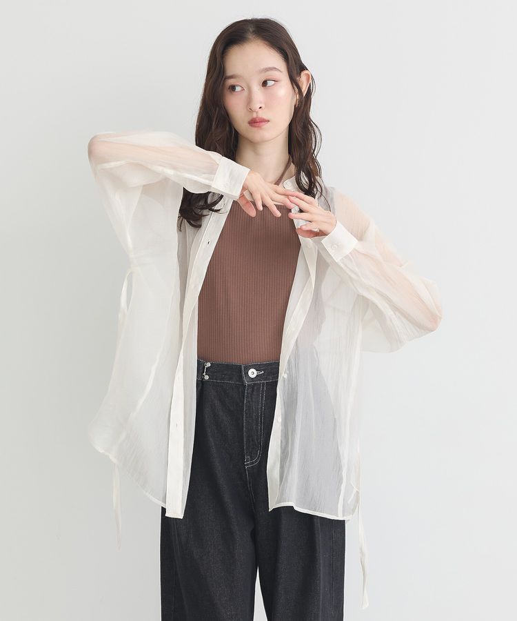 earth music&ecology「ウエストベルトシアーシャツ」|シャツ・ブラウス|