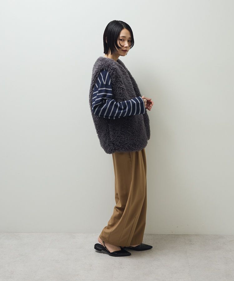 Green Parks「・ELENCARE DUE シープファーロングベスト」|ベスト・ジレ|