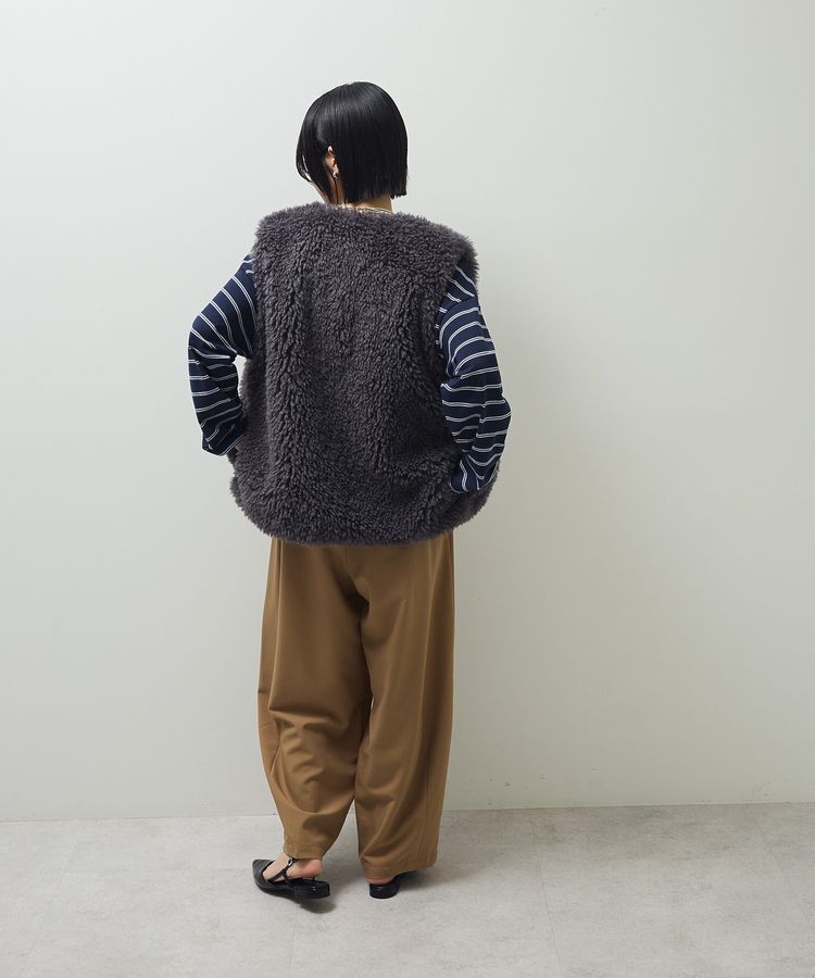 Green Parks「・ELENCARE DUE シープファーロングベスト」|ベスト・ジレ|