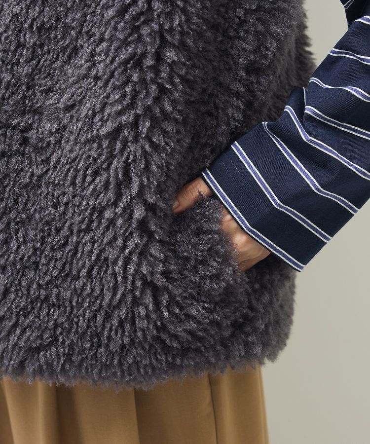 Green Parks「・ELENCARE DUE シープファーロングベスト」|ベスト・ジレ|