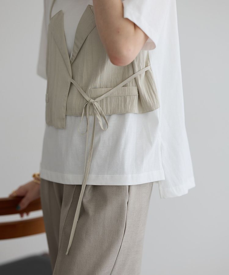 Editt by YECCA VECCA「ビスチェレイヤード風デザインTee」|Tシャツ・カットソー|