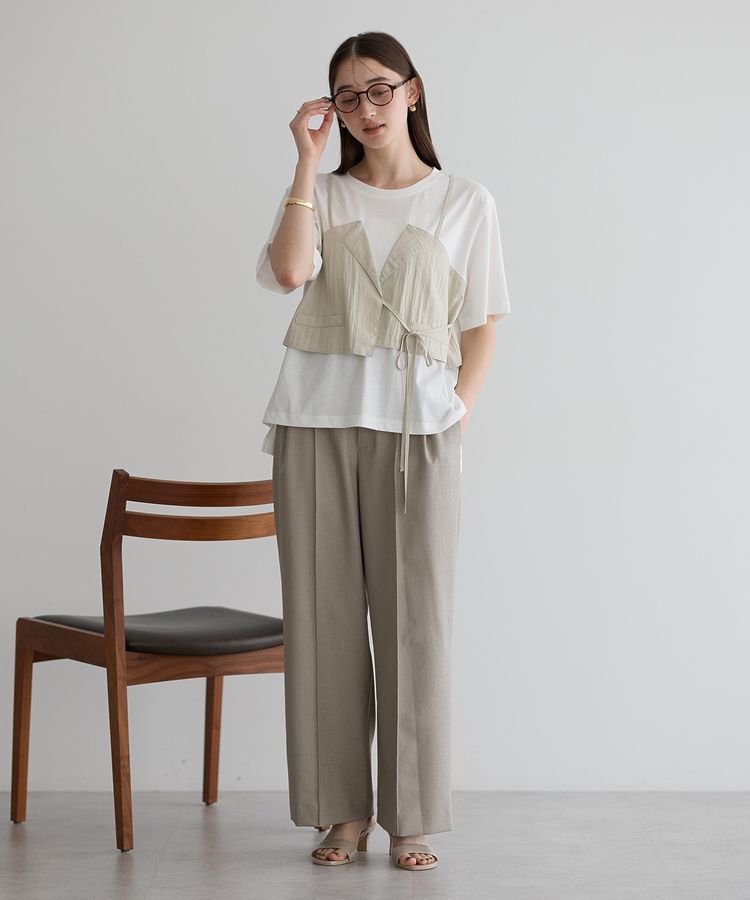 Editt by YECCA VECCA「ビスチェレイヤード風デザインTee」|Tシャツ・カットソー|