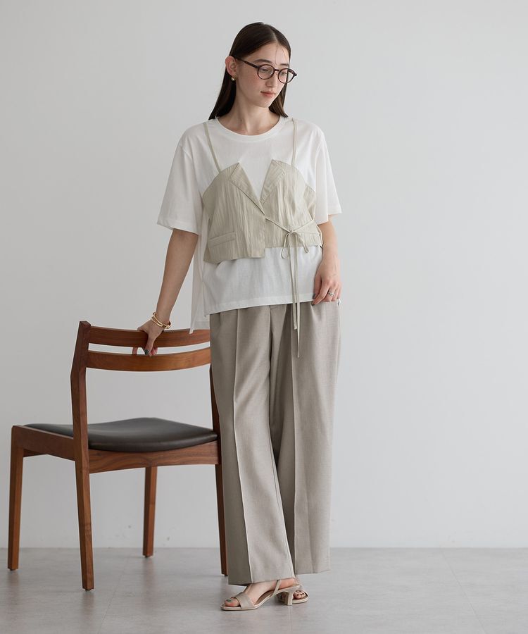 Editt by YECCA VECCA「ビスチェレイヤード風デザインTee」|Tシャツ・カットソー|