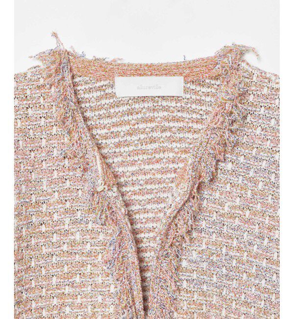 allureville「ミックスツイードニットジャケット」|ニット・セーター|