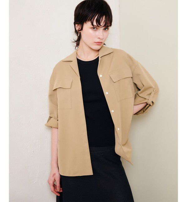 allureville「CRISPYカルゼターンバックシャツ」|シャツ・ブラウス|