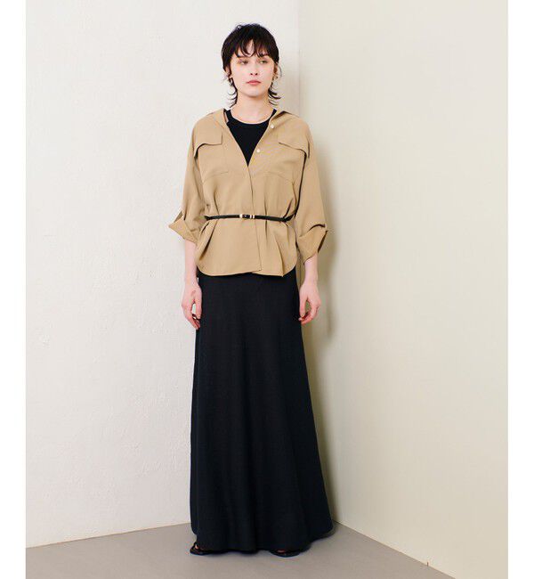 allureville「CRISPYカルゼターンバックシャツ」|シャツ・ブラウス|