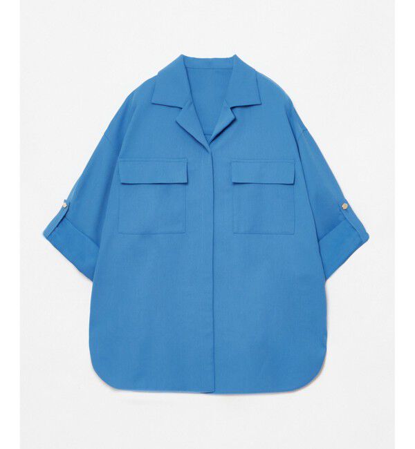 allureville「CRISPYカルゼターンバックシャツ」|シャツ・ブラウス|