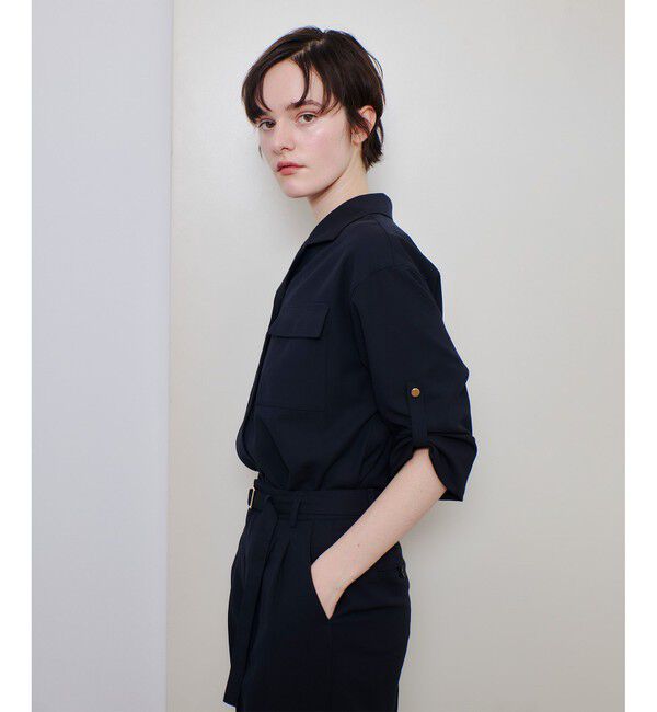 allureville「CRISPYカルゼターンバックシャツ」|シャツ・ブラウス|