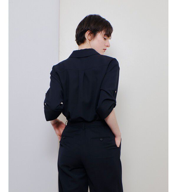 allureville「CRISPYカルゼターンバックシャツ」|シャツ・ブラウス|