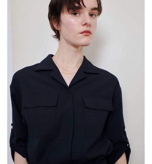 allureville「CRISPYカルゼターンバックシャツ」|シャツ・ブラウス|