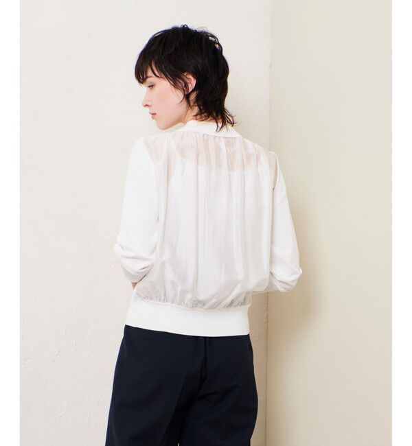 allureville「布帛コンビニットブルゾン」|カーディガン|