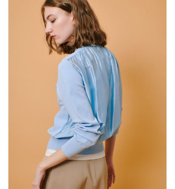 allureville「布帛コンビニットブルゾン」|カーディガン|