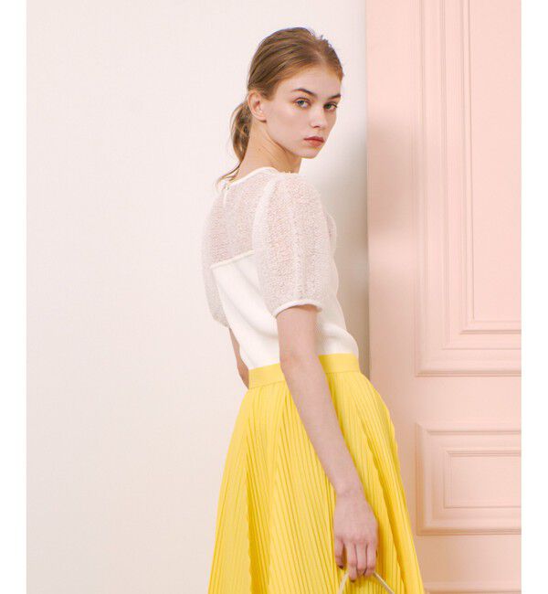 LOULOU WILLOUGHBY「【LOULOU WILLOUGHBY】レーシーニットビスチェプルオーバー」|ニット・セーター|