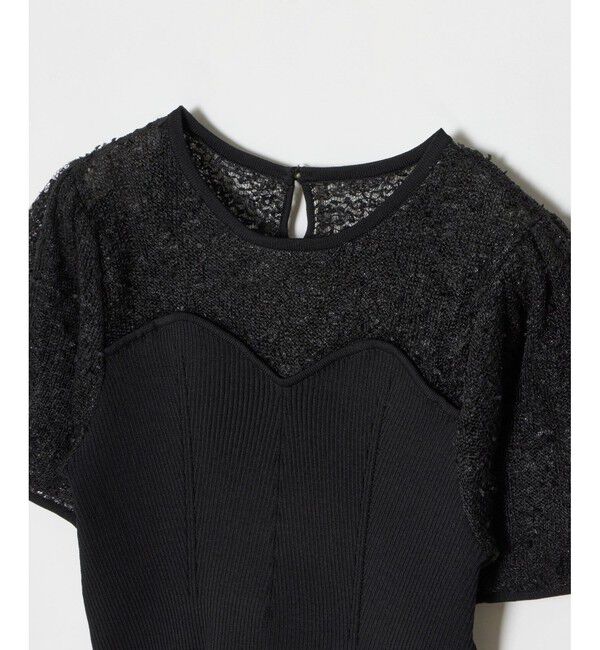 LOULOU WILLOUGHBY「【LOULOU WILLOUGHBY】レーシーニットビスチェプルオーバー」|ニット・セーター|