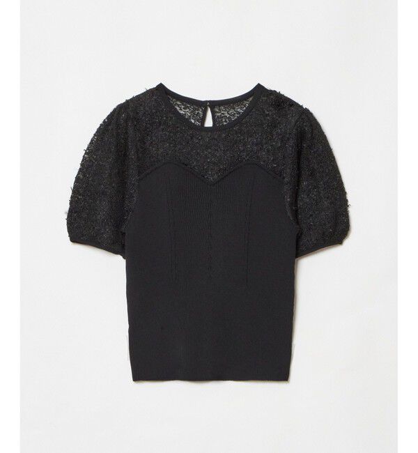 LOULOU WILLOUGHBY「【LOULOU WILLOUGHBY】レーシーニットビスチェプルオーバー」|ニット・セーター|