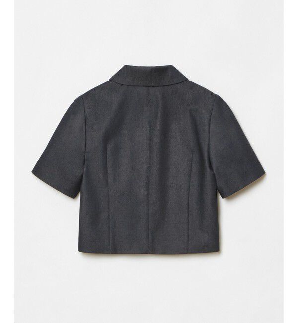 LOULOU WILLOUGHBY「【LOULOU WILLOUGHBY】シャンブレー半袖ジャケット」|テーラードジャケット|