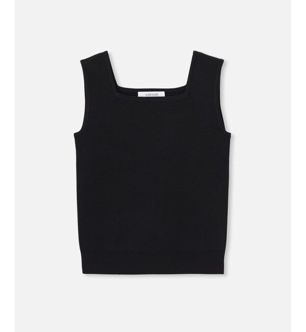LOULOU WILLOUGHBY「◇【LOULOU WILLOUGHBY】スクエアタンク」|ニット・セーター|ブラック