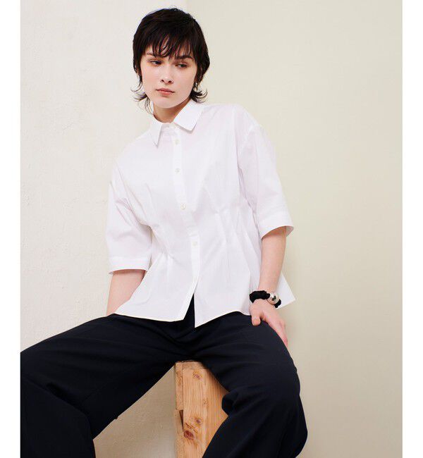 allureville「タイプライタータックペプラムシャツ」|シャツ・ブラウス|ホワイト