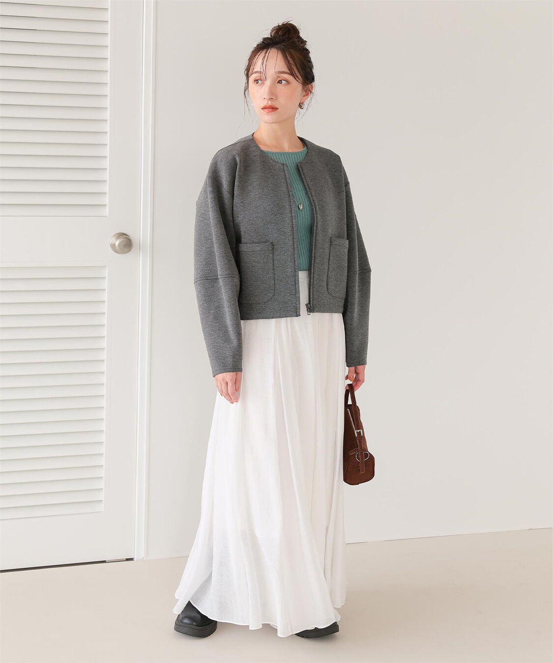 titivate「コクーンスリーブブルゾン」|ブルゾン・スタジャン|